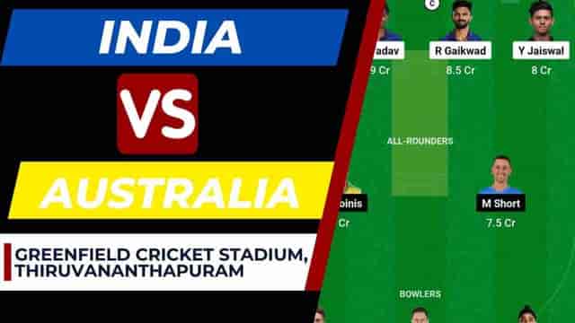 Image for IND vs AUS Dream11 Prediction 2nd T20I 2023 | India vs Australia Dream11 Team, Greenfield Stadium Pitch Report