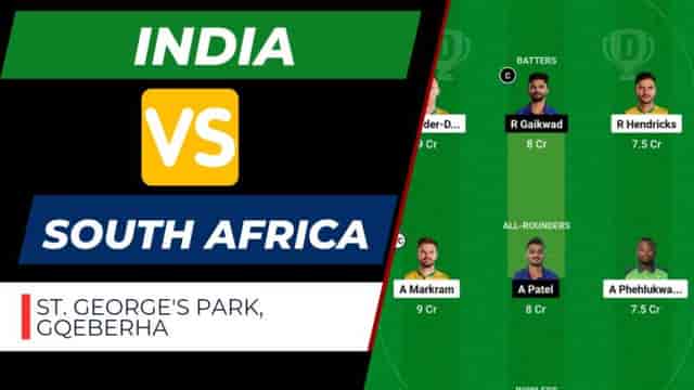 Image for IND vs SA 2nd ODI Dream11 Prediction, India vs South Africa Dream11 Team, St George's Park, Gqeberha Pitch Report | India tour of South Africa 2023-24