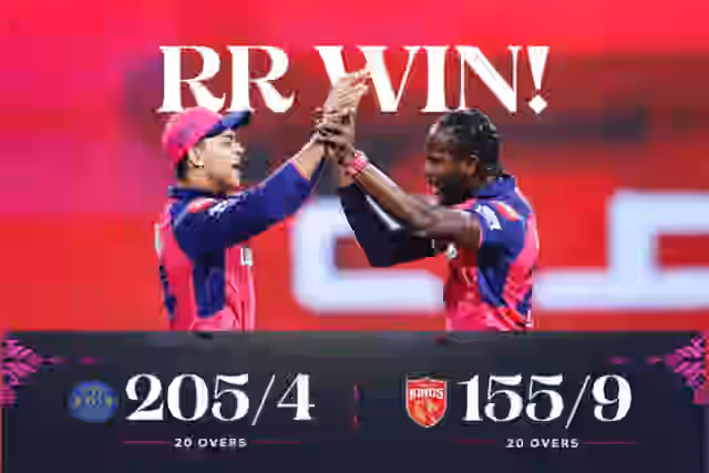 Image for Rajasthan Royals Thrash Punjab Kings by 50 Runs! Jaiswal & Parag Power RR to 2nd Straight Win | IPL 2025