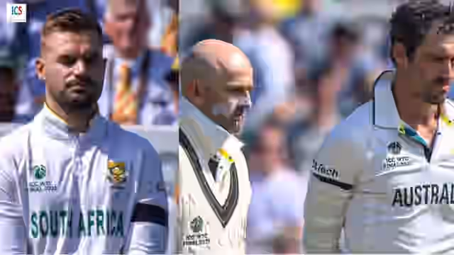 Image for Ahmedabad Plane Crash Tribute: Aussie & South African Players Wear Black Armbands During WTC Final 2025