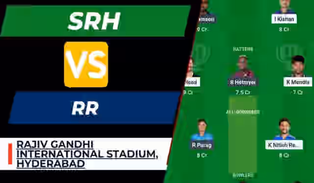 Image for SRH vs RR Dream11 Prediction, TOP Picks,  High-Risk High-Reward Picks for Grand League | IPL 2025