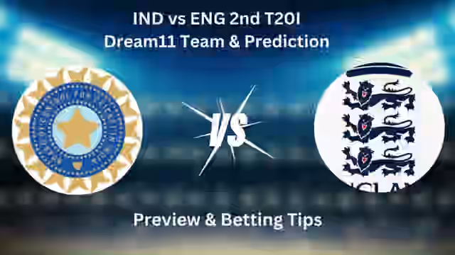Image for IND vs ENG 2nd T20I Dream11 Prediction, Dream11 Team, Probable XI, Head-to-Head, Pitch Preview & More