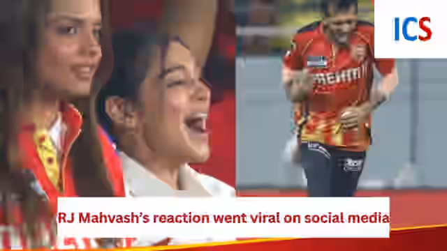 Image for RJ Mahvash was seen cheering for Chahal's team, gave such a reaction; Fans said - now it's confirmed...