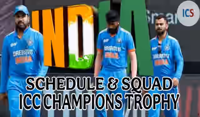 Image for ICC Champions Trophy 2025: India Schedule, Full Squad, dates and fixture and more!
