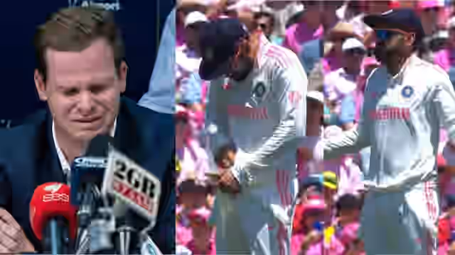 Image for Watch: Virat Kohli teases the over-aggressive Australian crowd with "Sandpapar" gesture on Day 3