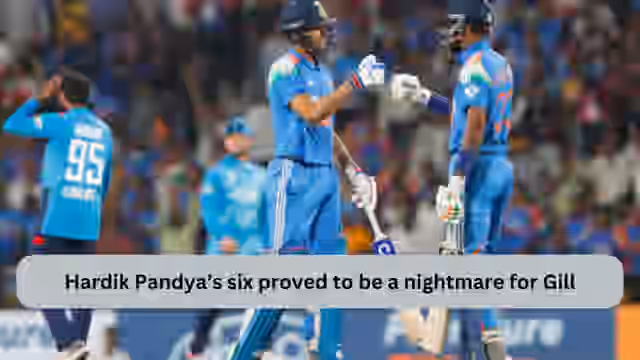 Image for First Tilak Varna, now Shubman Gill, Hardik Pandya's six crushed Gill's hopes of bringing up a hundred versus England
