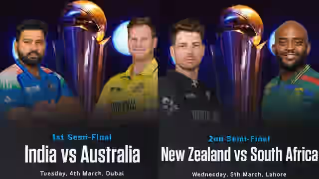 Image for ICC Champions Trophy 2025 Semi Finals: Full Schedule, venues, dates, live streaming details and timings