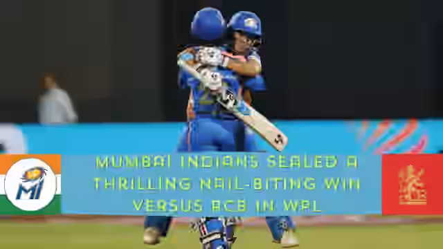 Image for WPL 2025: Who won yesterday's WPL match between the Royal Challengers Bengaluru & the Mumbai Indians?