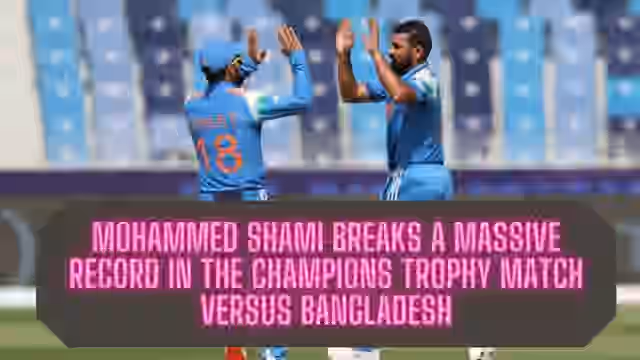 Image for Mohammed Shami scripts history in Champions Trophy versus Bangladesh, becomes the fastest Indian to do this