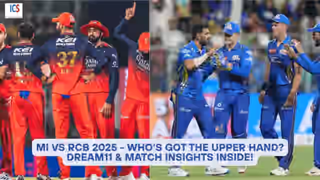 Image for MI vs RCB IPL 2025 Prediction : Rohit vs Kohli - Who Will Rule Tonight? Dream11 Best Team, Match-Winning XI, Pitch Report & More Inside
