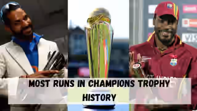 Image for Most Runs in the history of the ICC Champions Trophy (Top 10)