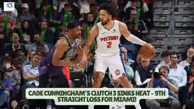Image for Pistons vs Heat Highlights: Cade Cunningham’s Game-Winning 3-Pointer Hands Miami 9th Straight Loss