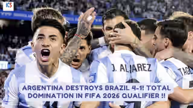 Image for Argentina vs Brazil Highlights : Argentina Crushes Brazil 4-1 in Dominant FIFA World Cup 2026 Qualifier Showdown