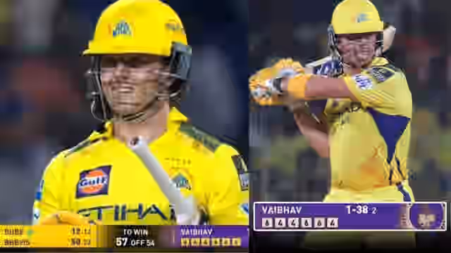 Image for KKR vs CSK: Dewald Brevis'mayhem in Kolkata, slams 30 runs in a single over, Watch