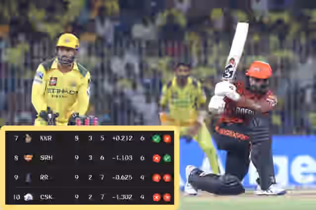 Image for (26 April) CSK Stays At 10, SRH Climbs a Spot! Check Latest Updated IPL Points Table 2025 After CSK vs SRH