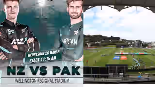 Image for NZ vs PAK 5th T20 Sky Stadium Pitch Stats & Records: know the pitch records of Sky Stadium, most runs, wickets and special stats before the match