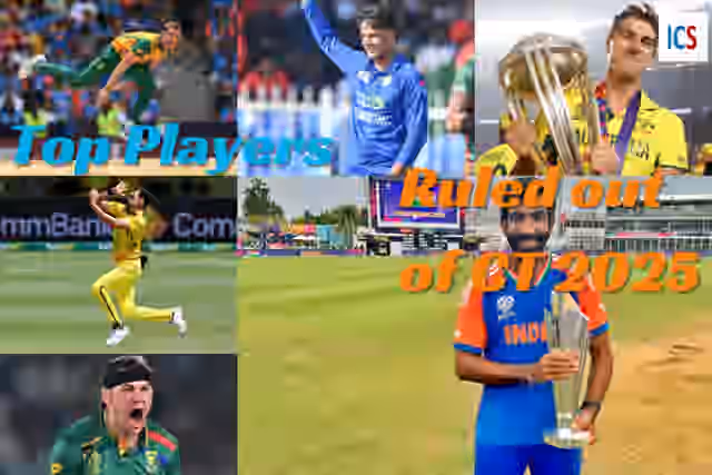 Image for Top 11 Players Ruled Out of the 2025 ICC Champions Trophy; Cummins, Bumrah, Starc, and Lockie Ferguson are among the big names ruled out