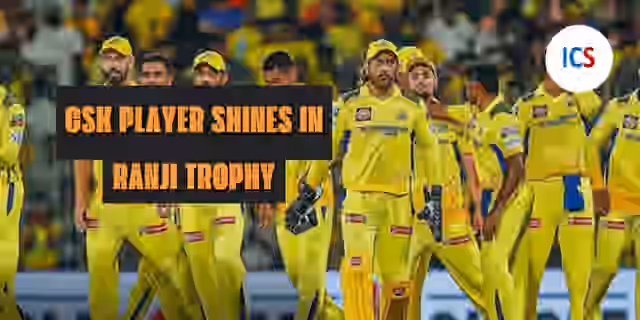 Image for CSK's Teen Batsman Hit His Maiden Ranji Trophy Century