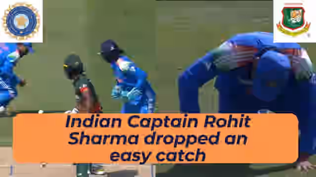 Image for Watch: Captain Rohit Sharma Frustratingly slams the ground three times after dropping an easy catch, denies Axar Patel a hat trick