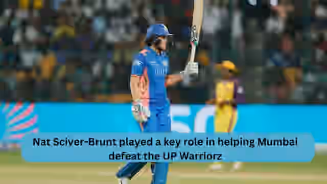 Image for Nat Sciver-Brunt's heroics with both bat and ball help Mumbai defeat the UP Warriorz, MI register their third consecutive win