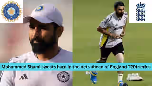 Image for Watch - Mohammed Shami sweats hard in the nets ahead of England T20i series