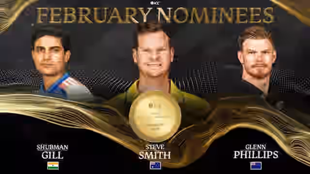 Image for Shubman Gill is among the ICC Player of the Month nominees; retired Aussie great and Kiwi star are among other names on this list