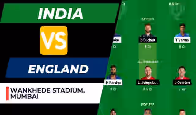 Image for IND vs ENG 5th T20I Dream11 Prediction, Match Preview, Fantasy Tips & Grand League Team