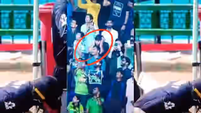 Image for Watch: NZ players and fans hide themselves as aeroplanes fly over Karachi Stadium during the 2025 ICC Champions Trophy opener