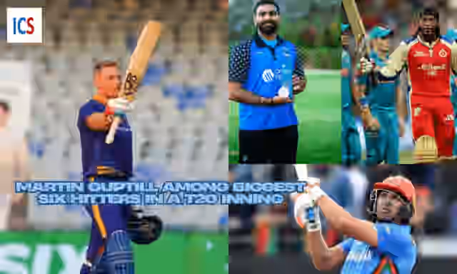Image for Top 5 T20 batters with the most 6s in a T20 inning ft. Martin Guptill