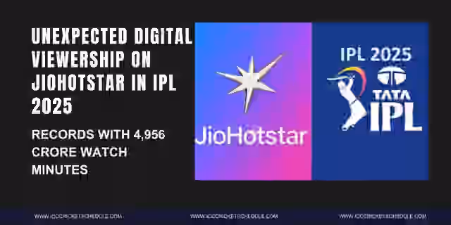 Image for IPL 2025 Shatters Digital Viewership Records With 4,956 Crore Watch Minutes | How JioHotstar Achieved this Milestone ?