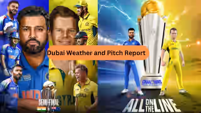 Image for India vs Australia Semi Final Champions Trophy:  Weather Report and Pitch update of Dubai International Stadium