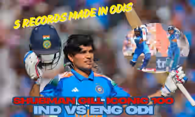 Image for 5 records broken by Shubman Gill during his impactful hundred at Ahmedabad before the ICC Champions Trophy