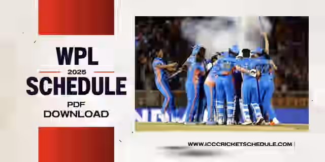 Image for WPL 2025 Schedule PDF Download | Women's Premier League 2025 All Teams' Fixtures in One PDF