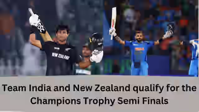 Image for Pakistan eliminated from the Champions Trophy as New Zealand and India secure Semi Finals spot | Points Table