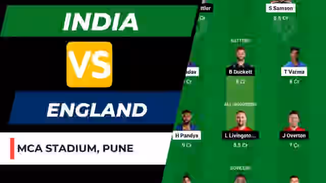 Image for IND vs ENG 4th T20I Dream11 Fantasy Tips, Best Grand League Team Prediction and Strongest Playing11 Prediction