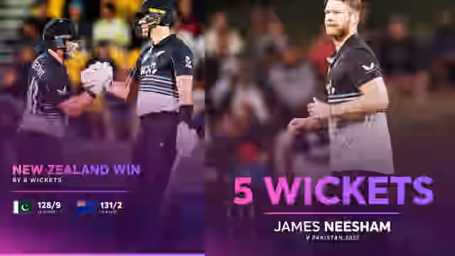 Image for Seifert & Jimmy Neesham star as New Zealand secure a commanding win over Pakistan in the fifth T20