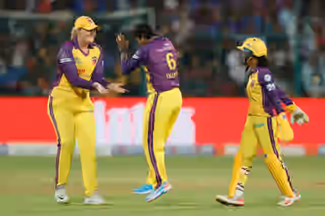 Image for WPL 2025: Sophie Eccleatone helps the UP Warriorz to defeat Royal Challengers Bengaluru in a super over thriller