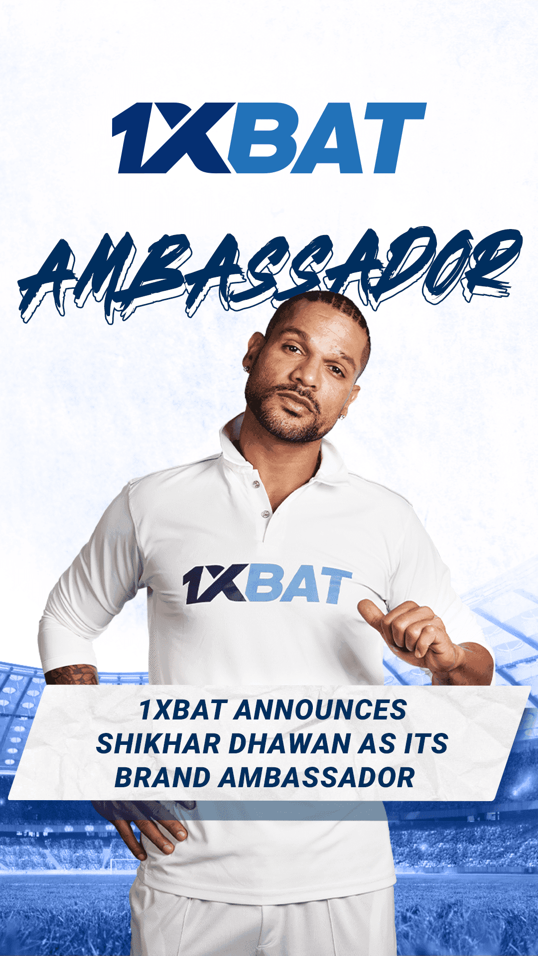 Indian cricketer Shikhar Dhawan is the new 1xBet ambassador!