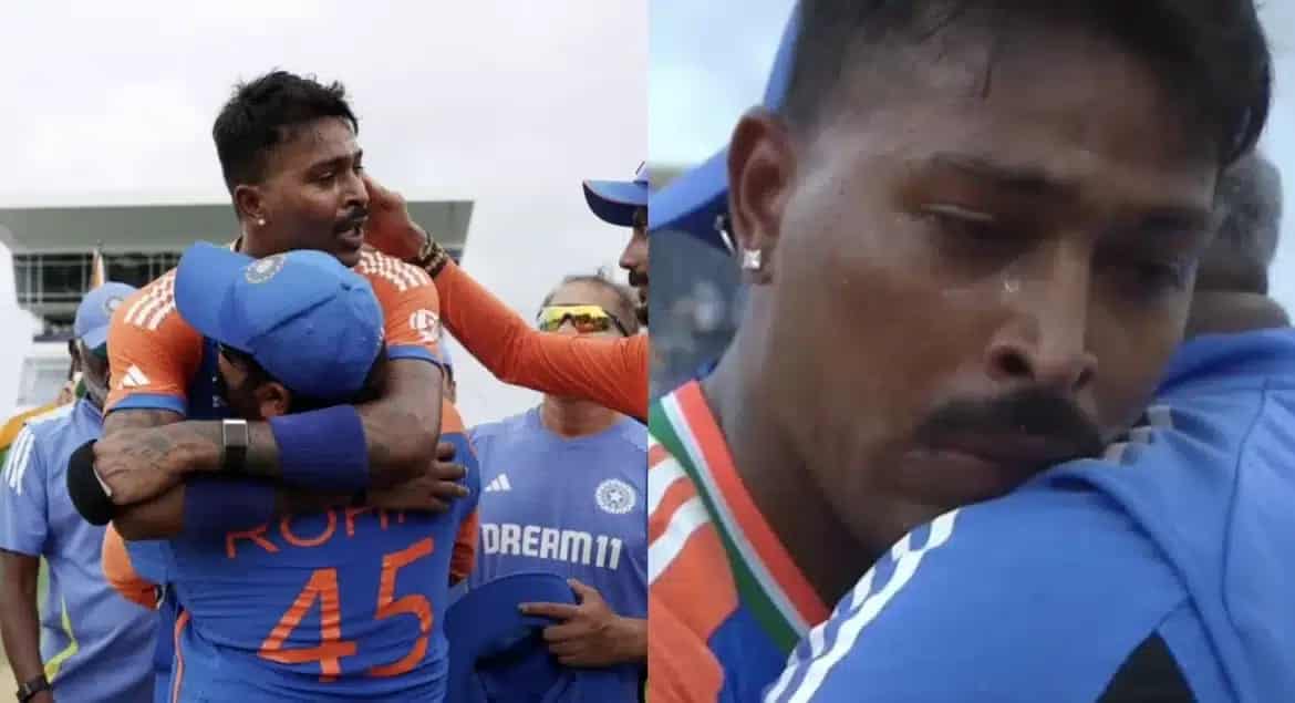 Watch: Hardik Pandya breaks down in tears as he helps India lift T20 World Cup 2024?