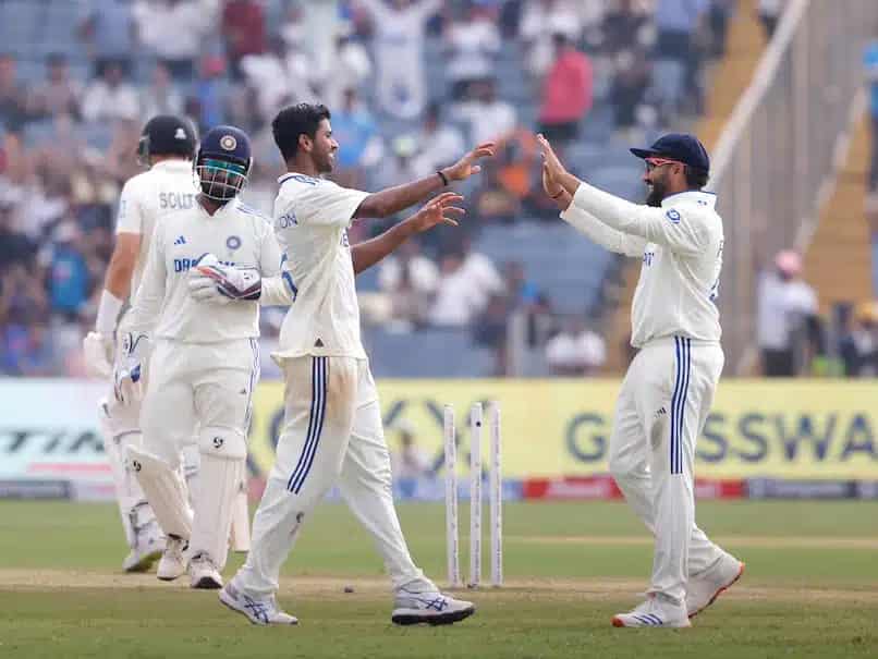 IND vs NZ: India ends Day 1 on a perfect note; Gautam Gambhir is a proud coach as Sundar picks a career-best 7 for 59 as he spins out Kiwis