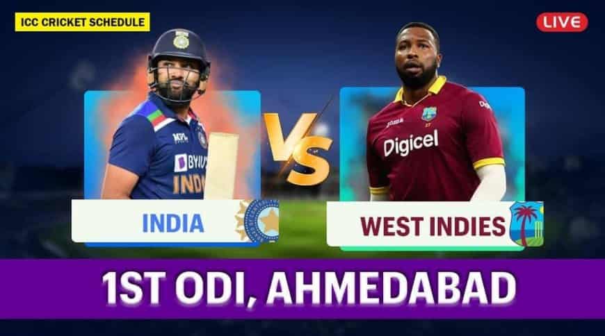 India vs West Indies Live Cricket Score, 1st ODI Match Updates India Won by 6 wickets?