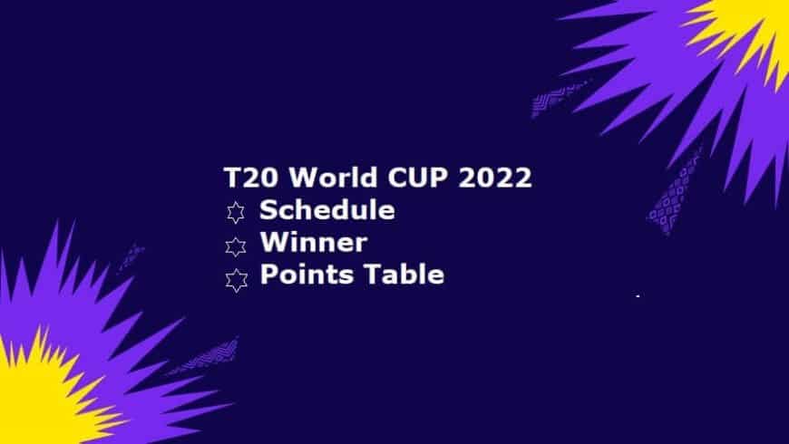 ICC T20 World Cup 2022 Points Table