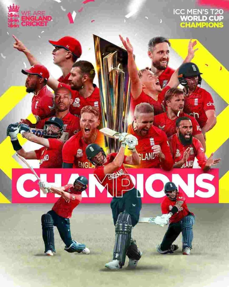 T20 World Cup 2022: England are the New World T20 Champions, beating Pakistan by 5 wickets