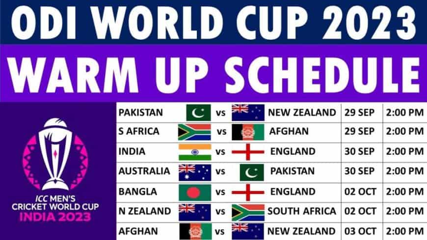 World Cup 2023: India's Next Warm-up Match? Check Out The Full World Cup 2023 Warm-up Schedule and Venues.