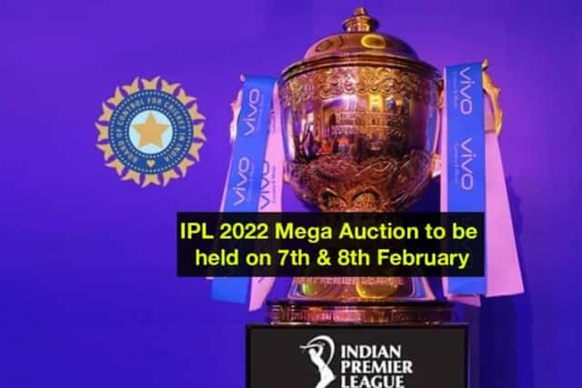 Image for IPL 2022 Mega Auction to be held on February 7 and 8 in Bangalore