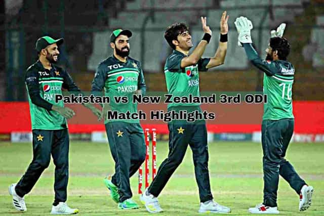 Image for PAK vs NZ 3rd ODI Match Highlights: Pakistan captured the series by defeating New Zealand by 26 runs