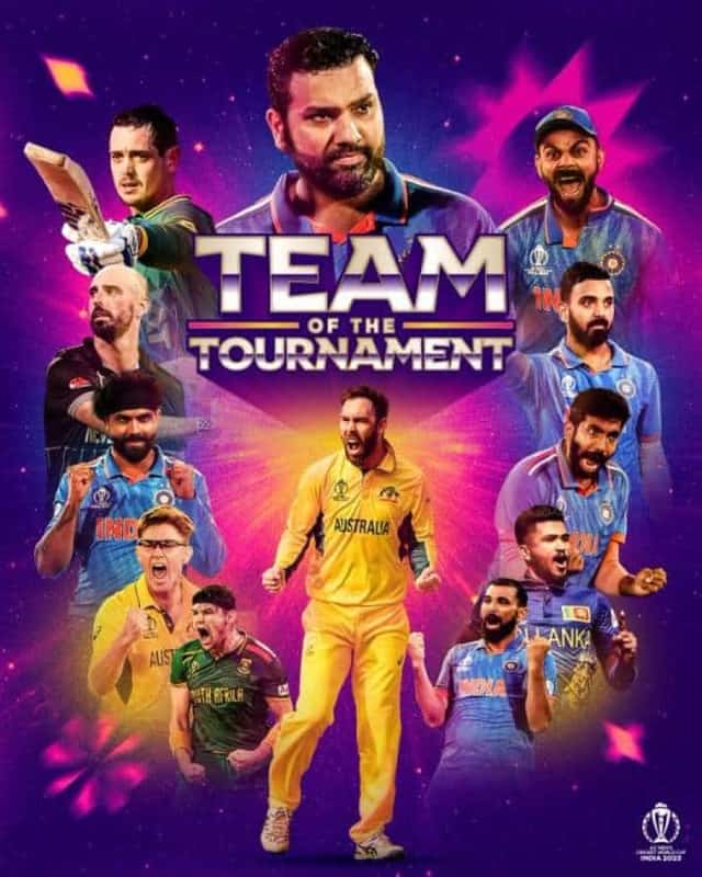 Image for World Cup 2023: ICC's Team of the Tournament Out! Six Indian Players Were Included In Playing 11.