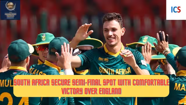 Image for South Africa secure semi-final spot with comfortable victory over England | Updated Champions Trophy Points Table