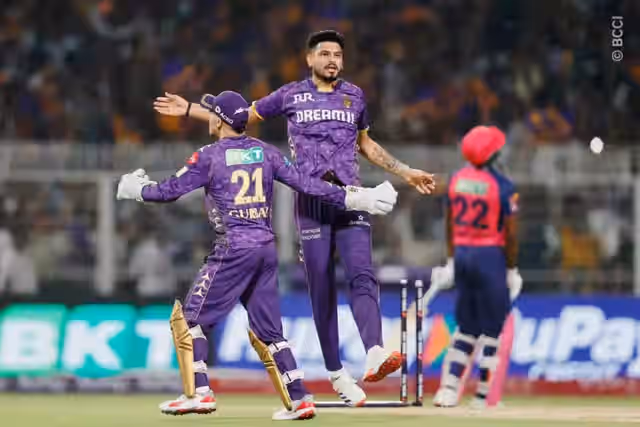 Image for KKR vs RR: KKR edged RR Out With 1-RUN win in a Last Ball Thriller!