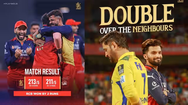 Image for RCB vs CSK: CSK lost the match which they had won, 17 year old Ayush Mhatre's hard work went waste; RCB's thrilling win by 2 runs
